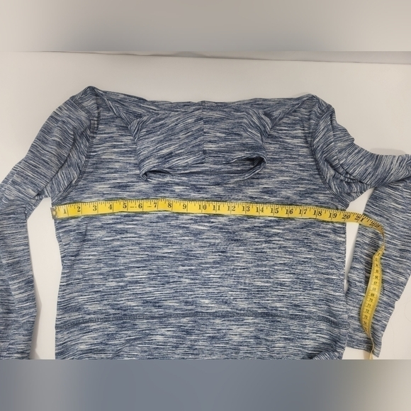 RBX Cowl Neck Blue Pattern Pullover - Picture 6 of 11